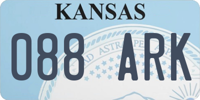 KS license plate 088ARK