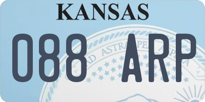 KS license plate 088ARP