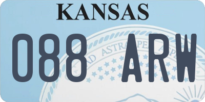 KS license plate 088ARW