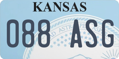 KS license plate 088ASG