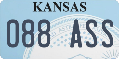 KS license plate 088ASS