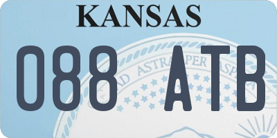 KS license plate 088ATB