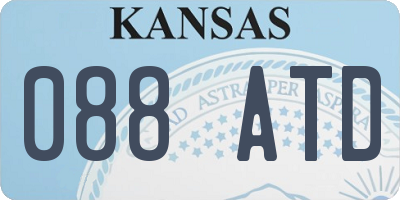 KS license plate 088ATD