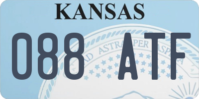 KS license plate 088ATF