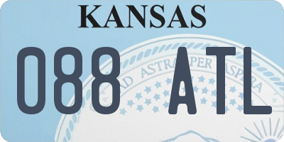 KS license plate 088ATL