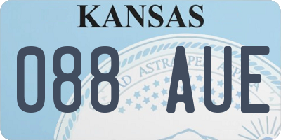 KS license plate 088AUE