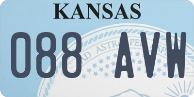 KS license plate 088AVW