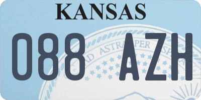KS license plate 088AZH