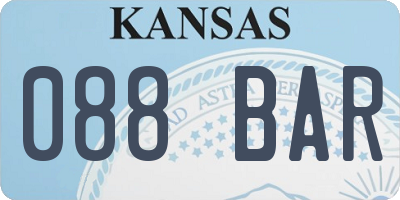 KS license plate 088BAR