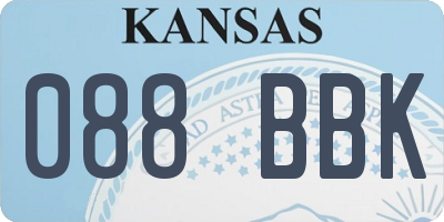 KS license plate 088BBK