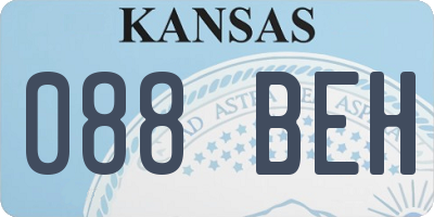 KS license plate 088BEH