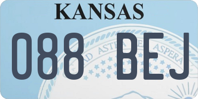 KS license plate 088BEJ
