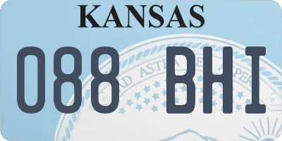 KS license plate 088BHI