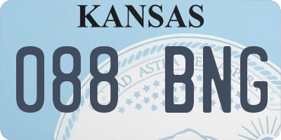 KS license plate 088BNG