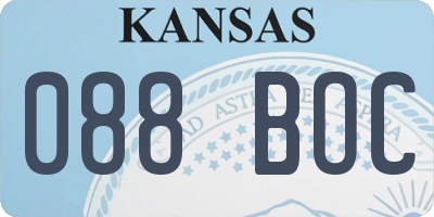 KS license plate 088BOC