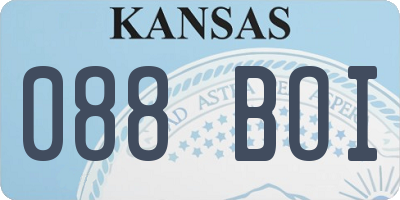 KS license plate 088BOI