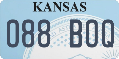 KS license plate 088BOQ