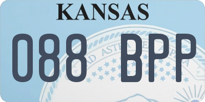 KS license plate 088BPP