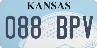 KS license plate 088BPV