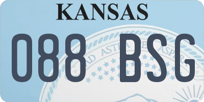 KS license plate 088BSG