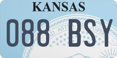 KS license plate 088BSY