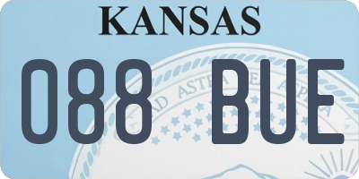 KS license plate 088BUE