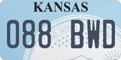 KS license plate 088BWD