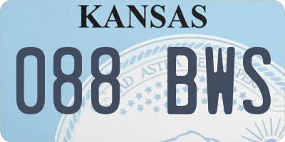 KS license plate 088BWS