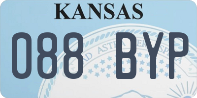 KS license plate 088BYP