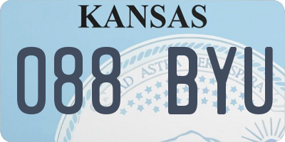 KS license plate 088BYU