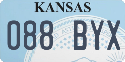 KS license plate 088BYX