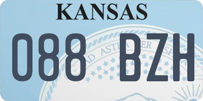 KS license plate 088BZH
