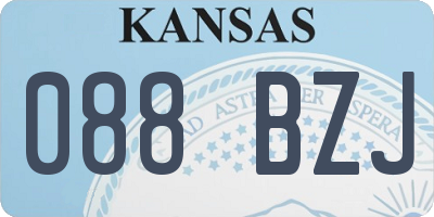 KS license plate 088BZJ
