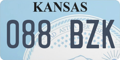 KS license plate 088BZK
