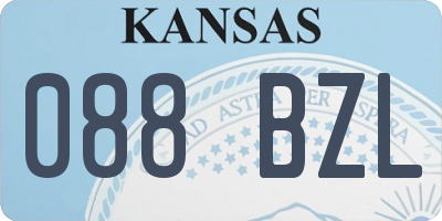 KS license plate 088BZL