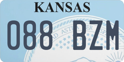 KS license plate 088BZM