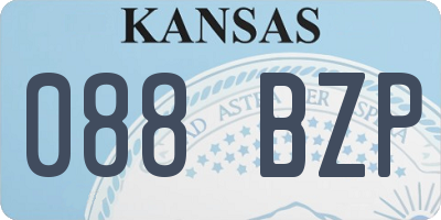 KS license plate 088BZP