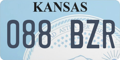 KS license plate 088BZR