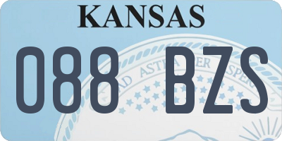 KS license plate 088BZS