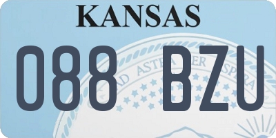 KS license plate 088BZU