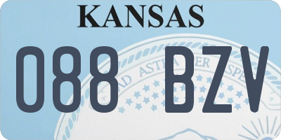 KS license plate 088BZV