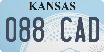 KS license plate 088CAD