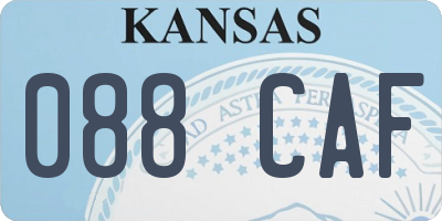 KS license plate 088CAF