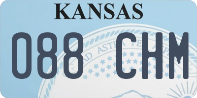 KS license plate 088CHM
