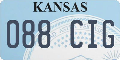 KS license plate 088CIG
