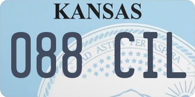 KS license plate 088CIL