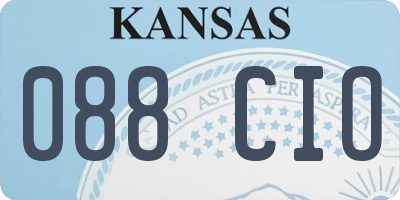 KS license plate 088CIO