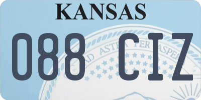 KS license plate 088CIZ