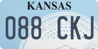KS license plate 088CKJ