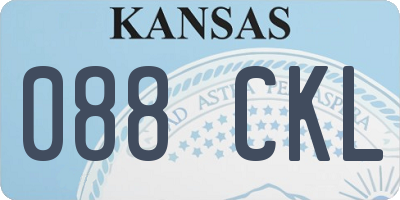 KS license plate 088CKL